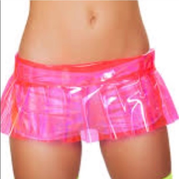 Pink Neon Rave Skirt - Picture 2 of 2